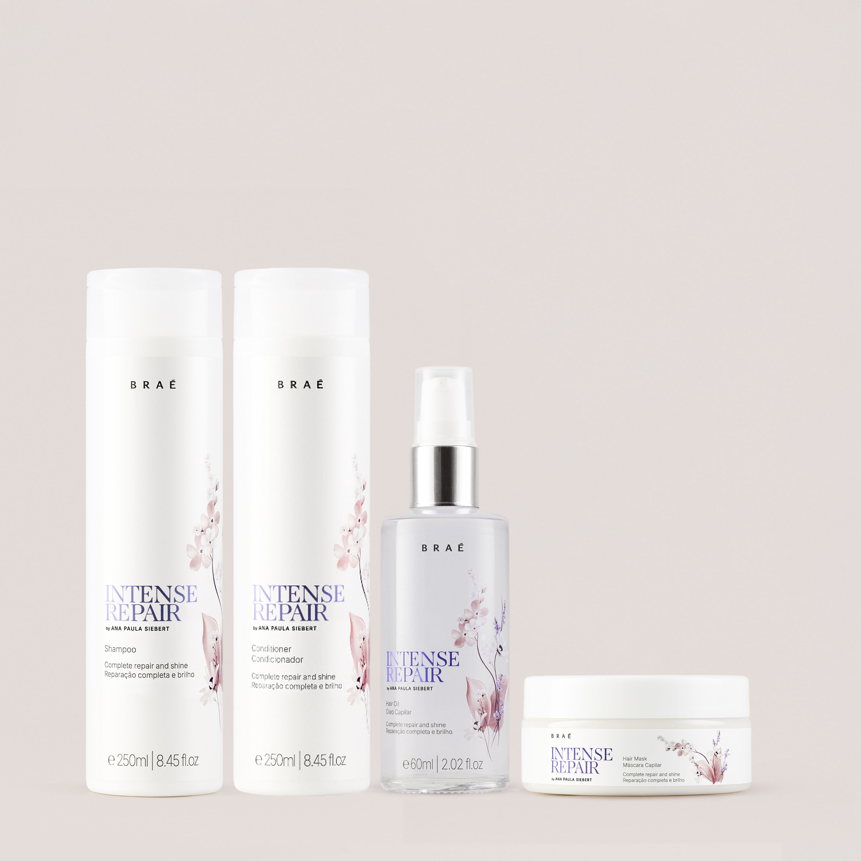 Kit Intense Repair Shampoo + Condicionador + Máscara + Óleo