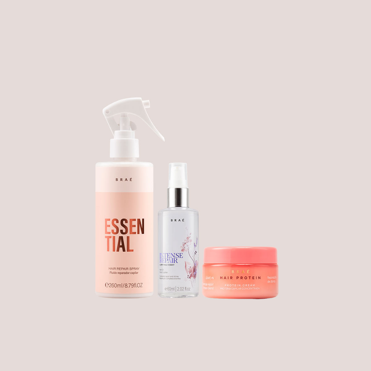 Kit Essential Fluido Reparador + Intense Repair by Ana Paula Óleo + Hair Protein