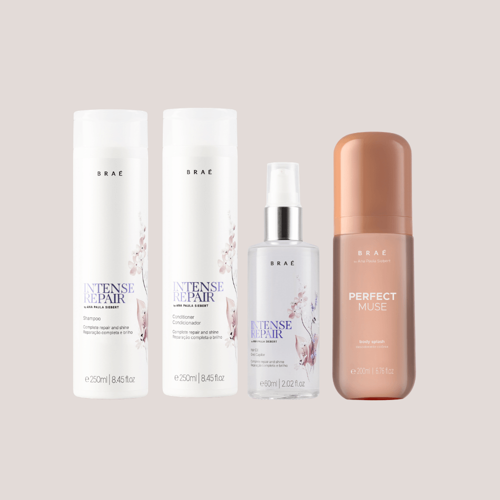 Kit Intense Repair Shampoo e Condicionador 250ml + Óleo Capila 60ml e Body Splash Perfect Muse Desodorante Colônia 200ml
